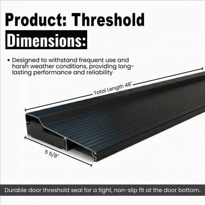 Aluminum Threshold Extension, Heavy-Duty Door Threshold Extender for Existing Threshold