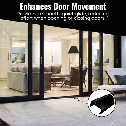 KC Hardware Black Aluminum Sliding Screen Door Bottom Track, Patio Door Track Replacement, Sliding Door Track Repair- 72" Length