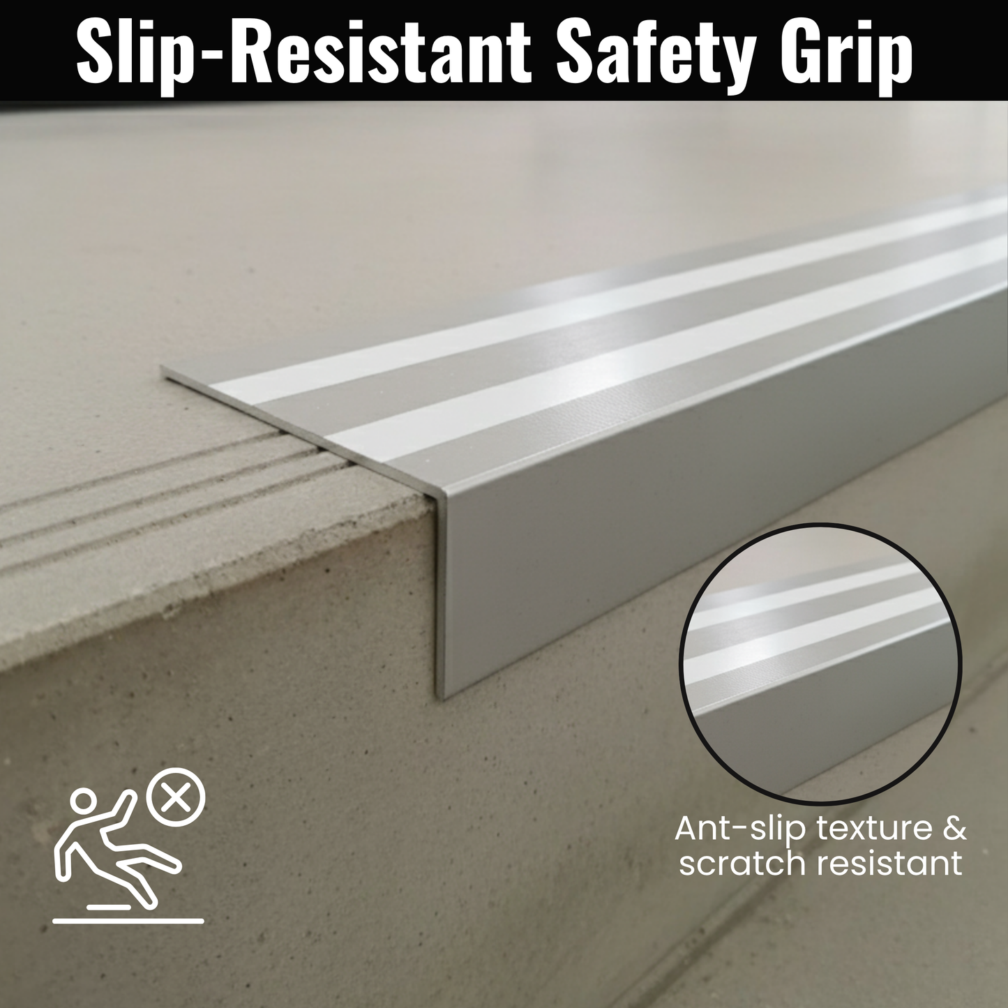 KC Hardware 2-3/4" X 1-1/2" SILL Nosing Aluminum Stair Nosing Stair Edge Protector - Mill 36" length.