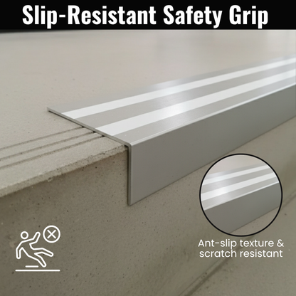 KC Hardware 2-3/4" X 1-1/2" SILL Nosing Aluminum Stair Nosing Stair Edge Protector - Mill 36" length.