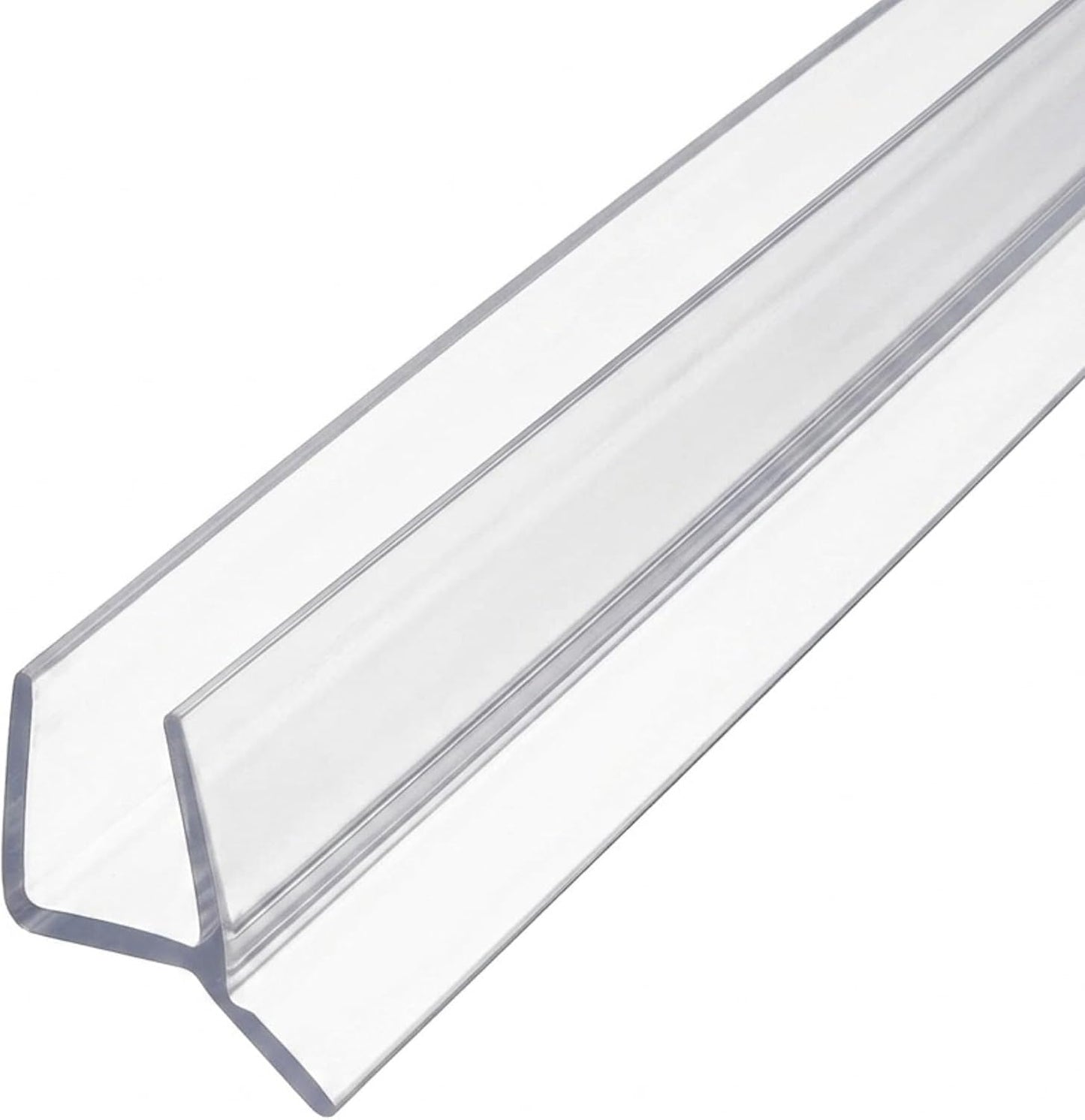 Clear PVC Shower Door Side Seal & Wipe – Leak Guard for Glass - 95 Inch