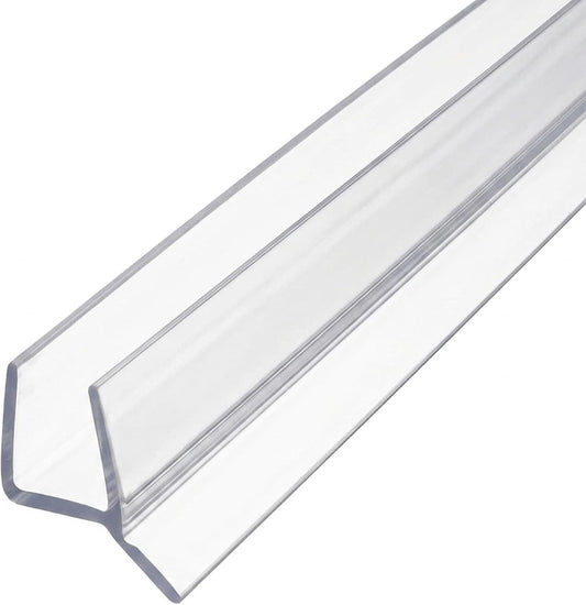 Clear PVC Shower Door Side Seal & Wipe – Leak Guard for Glass - 95 Inch