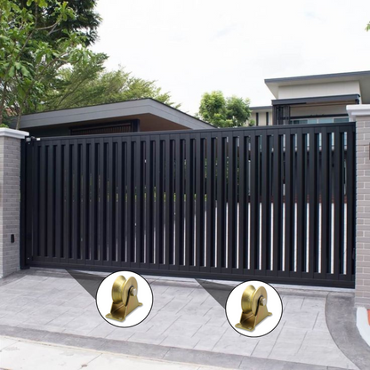 KC Hardware Stainless Steel U-Groove Wheel Pulley, Sliding Gate Rollers with Brackets, Rolling Gate Wheels, Heavy Duty Rigid Rollers for Inverted Track- 2 Inch, Load Capacity 660 LB