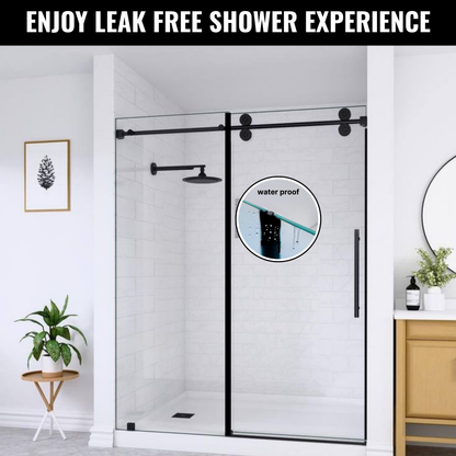 95" H-Type Shower Door Side Seal for 3/8" Glass (8–10mm) - Black