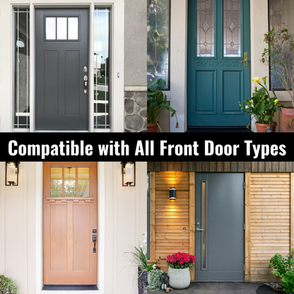 U Shaped Aluminum Door Bottom Sweep with Drip Cap, Weather Stripping Seal for Exterior Doors, 1 3/4" Width, Black