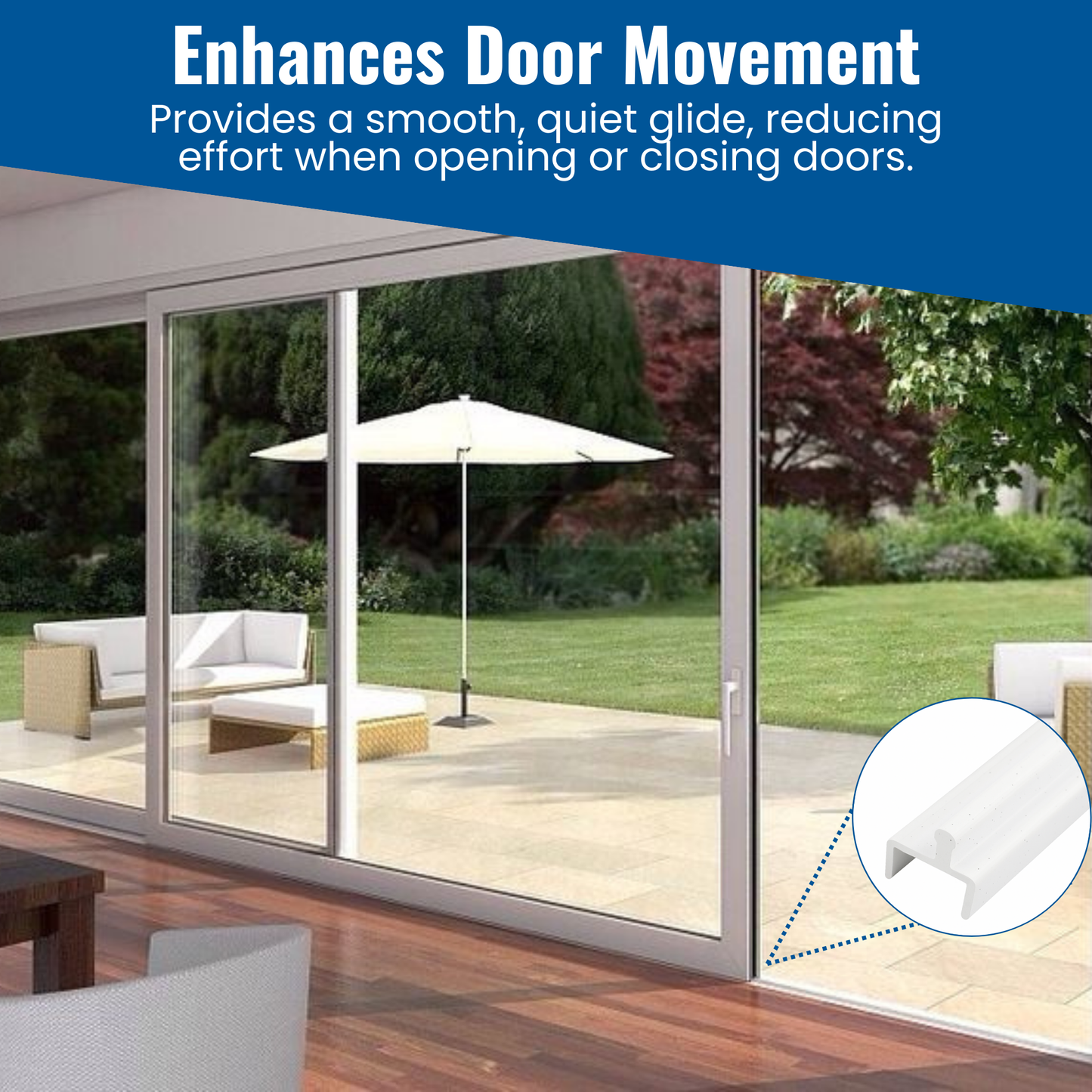 KC Hardware Vinyl Sliding Screen Door Track, Sliding Door Bottom Track Replacement, Patio Screen Door Repair Guide- White Vinyl