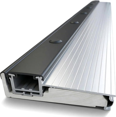 Heavy Duty Anodized Adjustable Aluminum Threshold Extension 36 in Silver