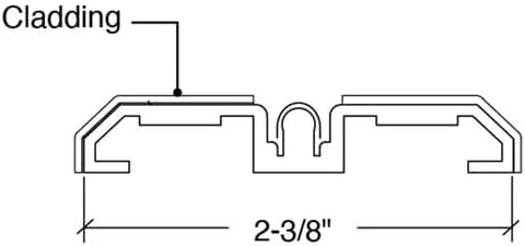Heavy-Duty Sliding Door Bottom Track 95 in Aluminum Black Finish