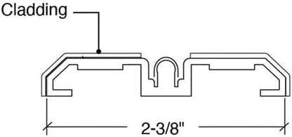 Heavy-Duty Sliding Door Bottom Track 95 in Aluminum Black Finish