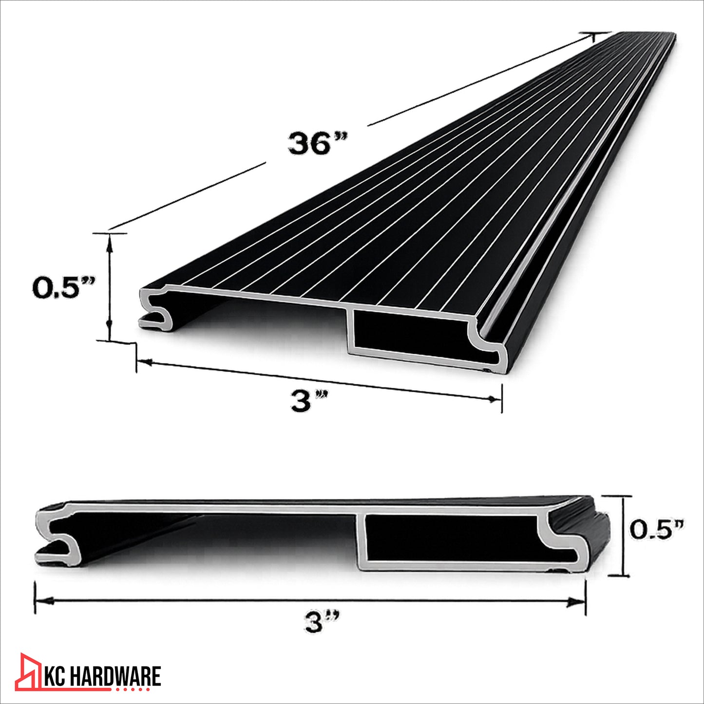 Aluminum Threshold Extension, Heavy-Duty Door Threshold Extender for Existing Threshold