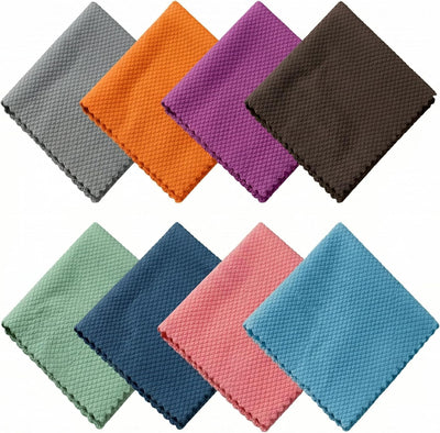 Streak Free Glass Cleaning Cloth 8 Pack for Shower Doors & Windows