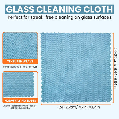 Streak Free Glass Cleaning Cloth 8 Pack for Shower Doors & Windows