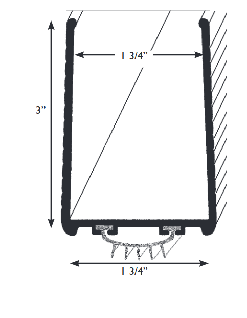 Storm White Door Bottom Sweep with Aluminum Expander 36 in
