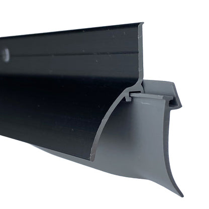 Aluminum & Vinyl Door Bottom Sweep 36" Black Anodized Finish