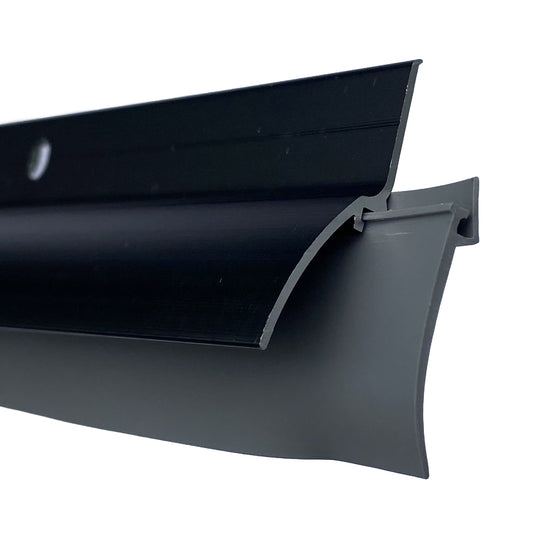Aluminum & Vinyl Door Bottom Sweep 36" Black Anodized Finish