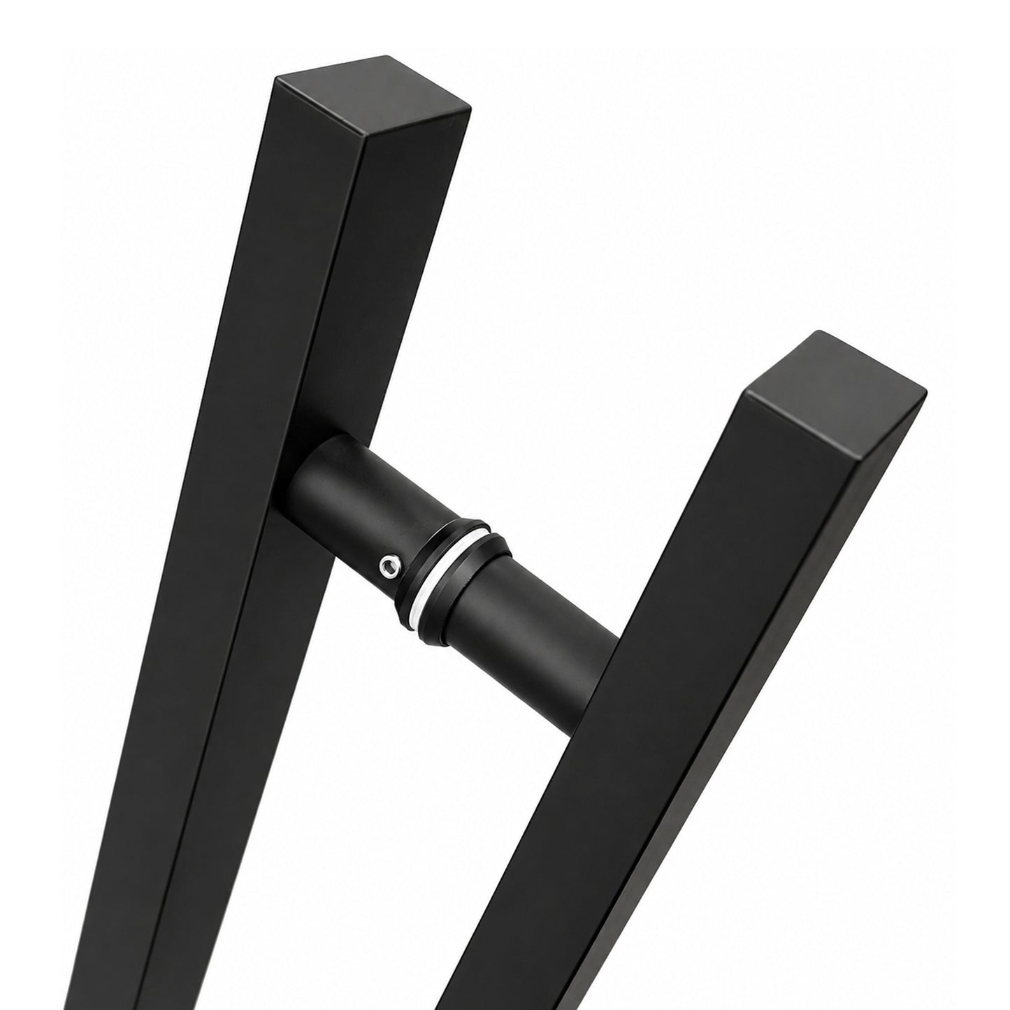 Matte Black Back-to-Back Door Pull Handle – 18", 24", 36" & 48"