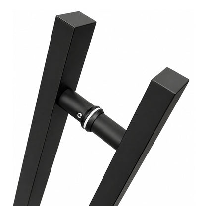 Matte Black Back-to-Back Door Pull Handle – 18", 24", 36" & 48"