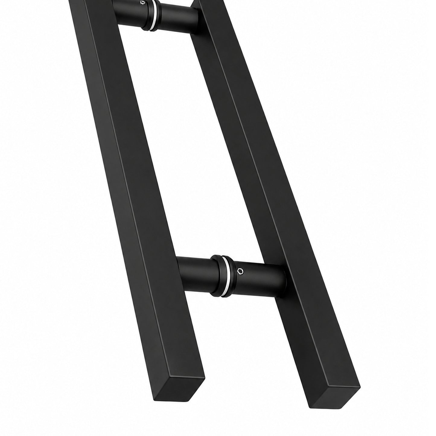 Matte Black Back-to-Back Door Pull Handle – 18", 24", 36" & 48"