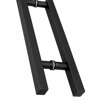 Matte Black Back-to-Back Door Pull Handle – 18", 24", 36" & 48"