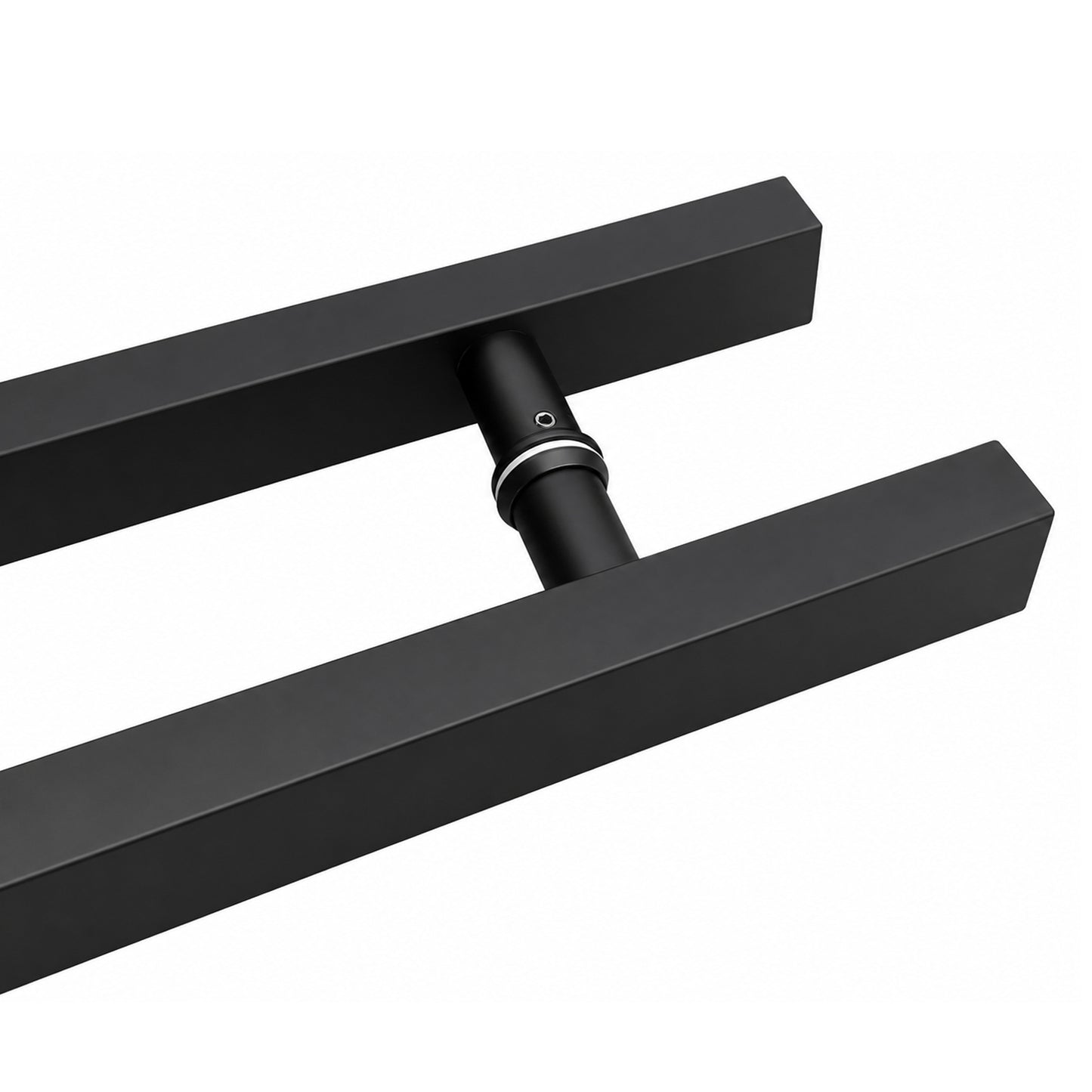 Matte Black Back-to-Back Door Pull Handle – 18", 24", 36" & 48"
