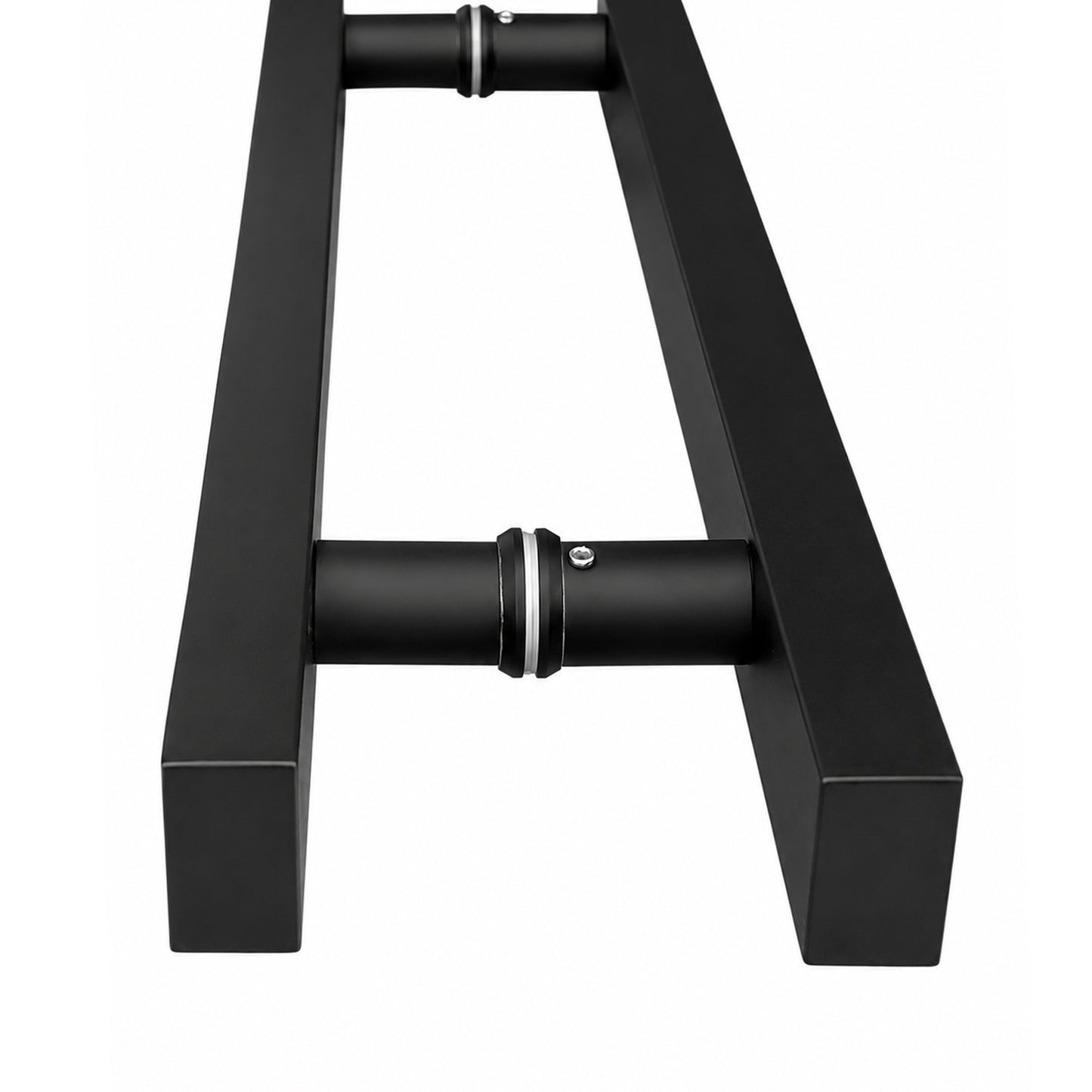 Matte Black Back-to-Back Door Pull Handle – 18", 24", 36" & 48"