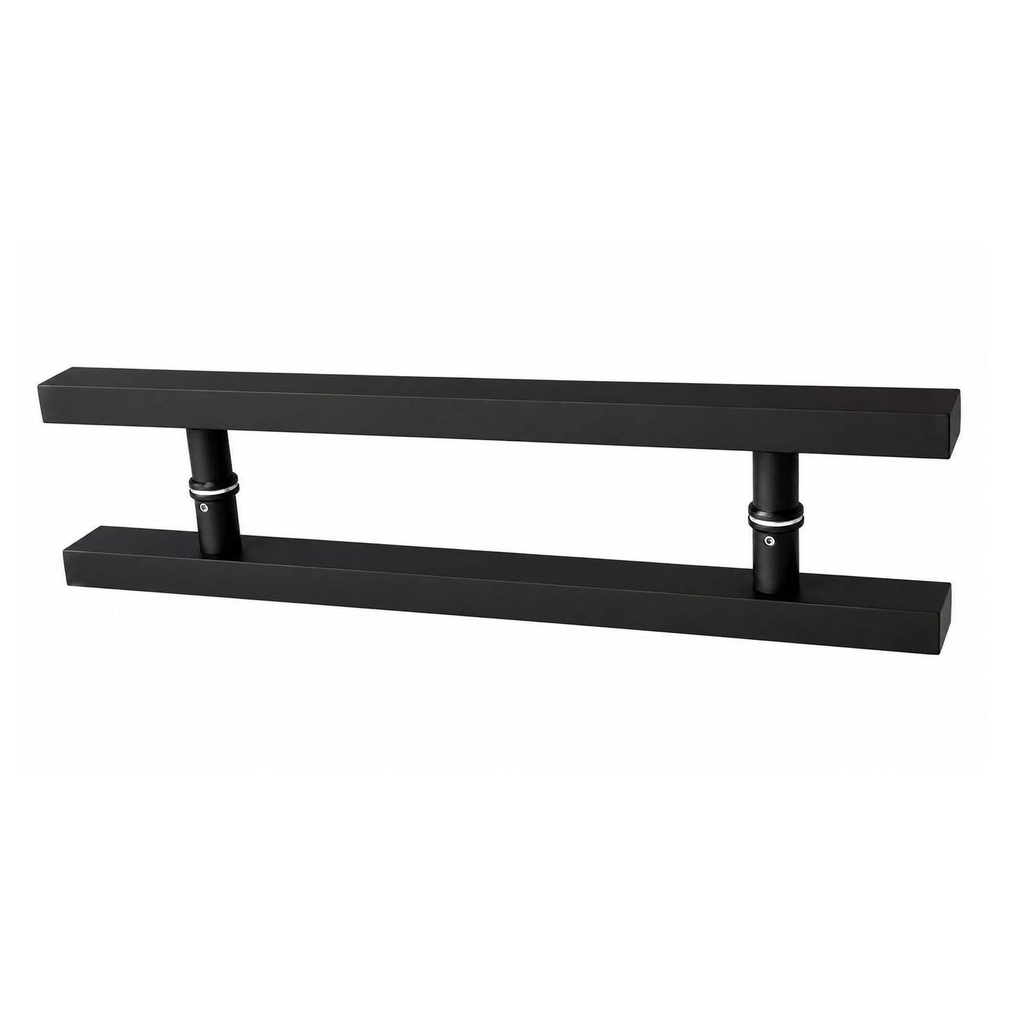 Matte Black Back-to-Back Door Pull Handle – 18", 24", 36" & 48"