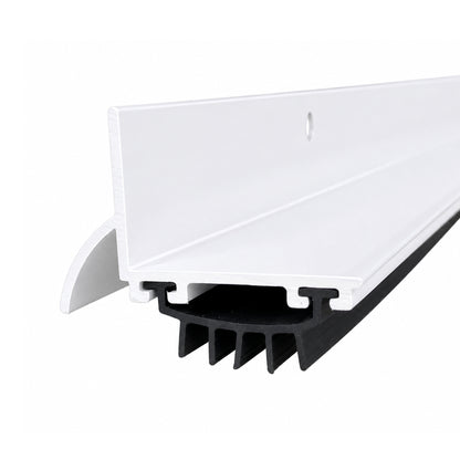 Aluminum Door Bottom Sweep Universal Fit1-5/16 W Universal Door Bottom with Drip Cap, Draft Stopper, Weather Stripping Seal for Exterior and Interior Doors (36 Inch) (White)