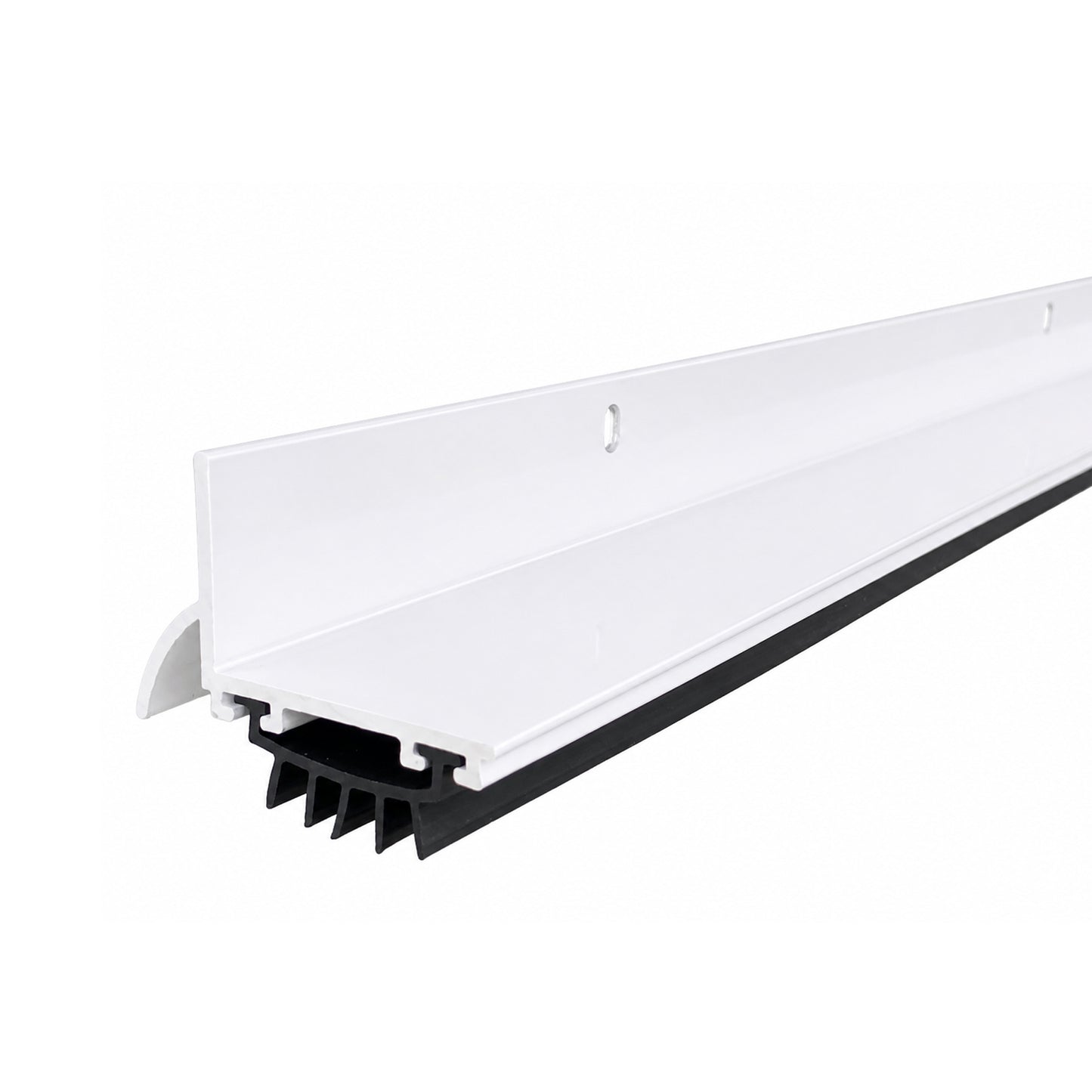 Aluminum Door Bottom Sweep Universal Fit1-5/16 W Universal Door Bottom with Drip Cap, Draft Stopper, Weather Stripping Seal for Exterior and Interior Doors (36 Inch) (White)
