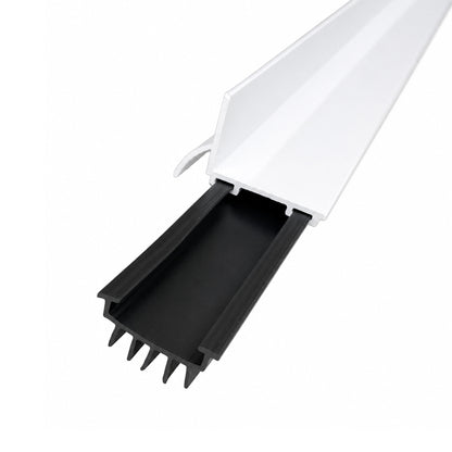 Aluminum Door Bottom Sweep Universal Fit1-5/16 W Universal Door Bottom with Drip Cap, Draft Stopper, Weather Stripping Seal for Exterior and Interior Doors (36 Inch) (White)