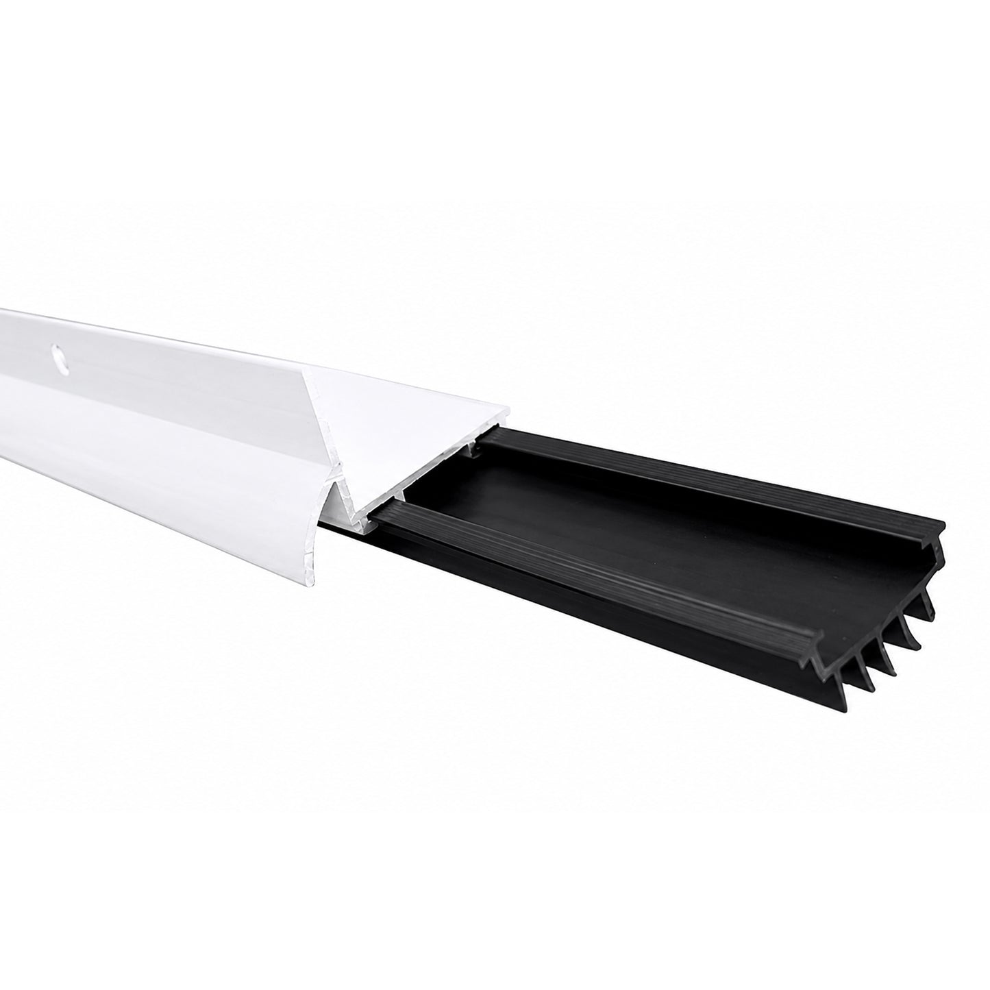 Aluminum Door Bottom Sweep Universal Fit1-5/16 W Universal Door Bottom with Drip Cap, Draft Stopper, Weather Stripping Seal for Exterior and Interior Doors (36 Inch) (White)