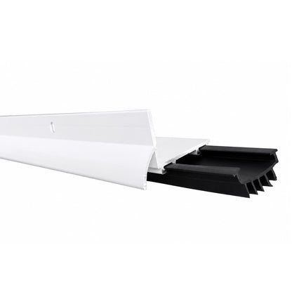 Aluminum Door Bottom Sweep Universal Fit1-5/16 W Universal Door Bottom with Drip Cap, Draft Stopper, Weather Stripping Seal for Exterior and Interior Doors (36 Inch) (White)