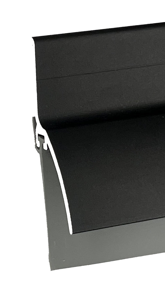 KC Hardware Door Bottom Sweep with Rain Drip Cap| Exterior Door Rain Guard| Bottom Door Weather Stripping| Door Rain Drip Guard |Black Anodized Aluminum with Grey Vinyl Insert