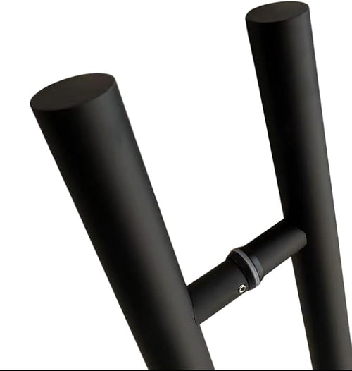 Matte Black Stainless Steel H-Shaped Push Pull Door Handles 24 in, 36 in, and 48 in