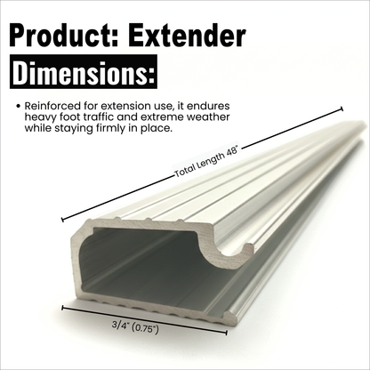 Aluminum Threshold Extension, Heavy-Duty Door Threshold Extender for Existing Threshold