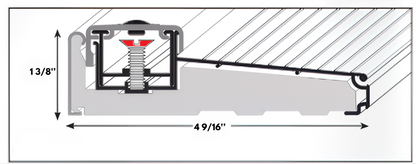 Aluminum Adjustable Exterior Door Threshold, Black, 36 in Length