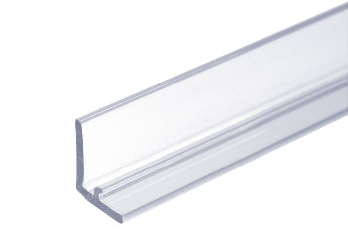 Clear L-Shaped Jamb Seal Bumper Shower Door Bottom Seal, 95"