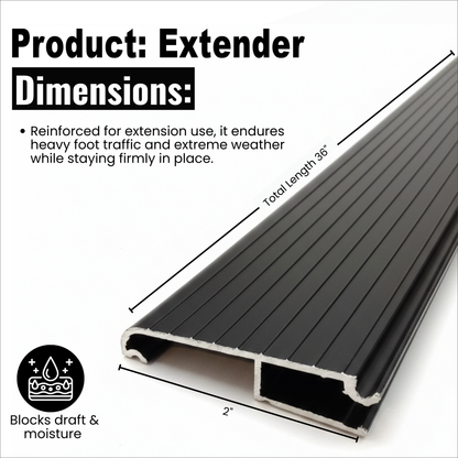 Aluminum Threshold Extension, Heavy-Duty Door Threshold Extender for Existing Threshold