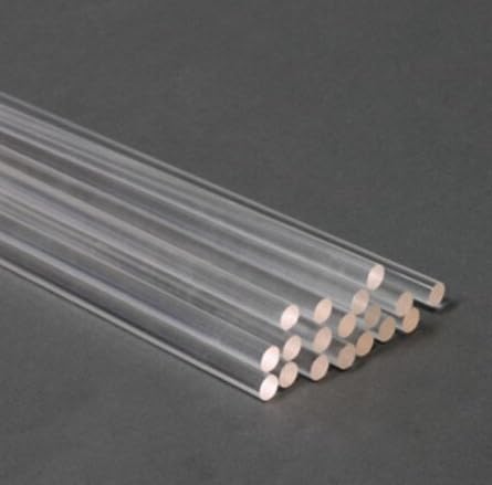 Clear PETG Polycarbonate Rod 1/8 in x 72 in DIY Craft Rod 8 Pack