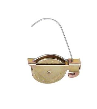 KC Hardware 1-1/4" Steel Ball Bearing Center Groove Sliding Screen Door Spring Tension Roller, Delrin Bushing