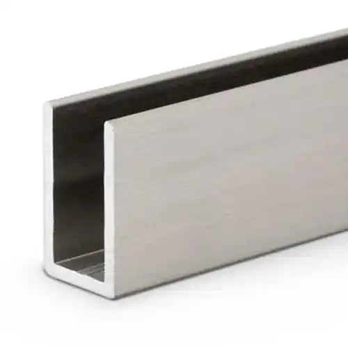 KC Hardware U-Channel for 3/8 in Shower Glass Polished Nickel 72 in