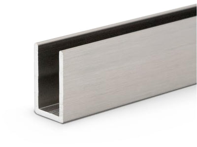 Shower Glass U-Channel Polished Nickel 95 in for 3/8 Glass