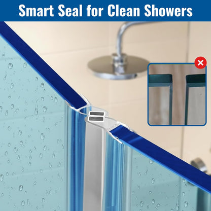 95 in Magnetic Shower Door Side Seal for 3/8 in Glass Doors Set Of 2