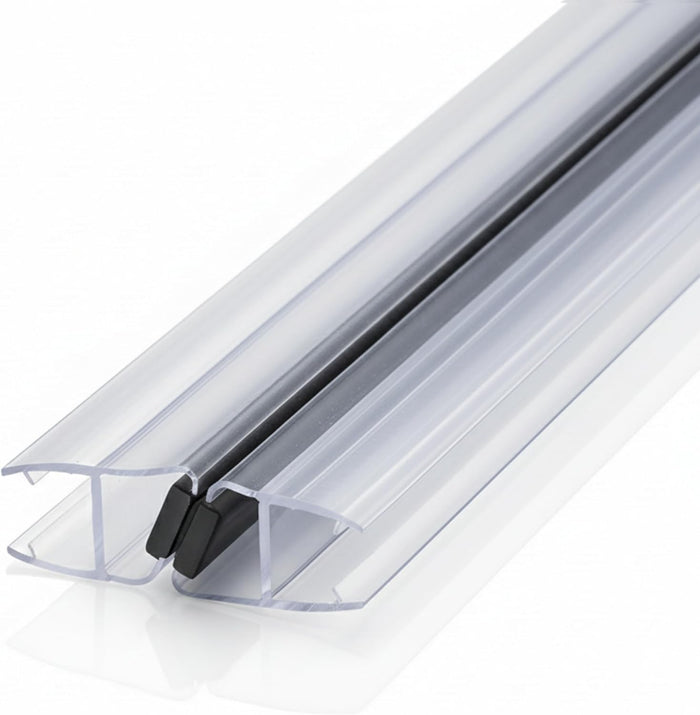 Set of 2 Magnetic Shower Door Seal for 3/8 in Glass Doors 90 Deg