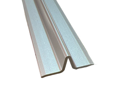 Aluminum Inverted V Sliding Door Bottom Track, Satin Anodized