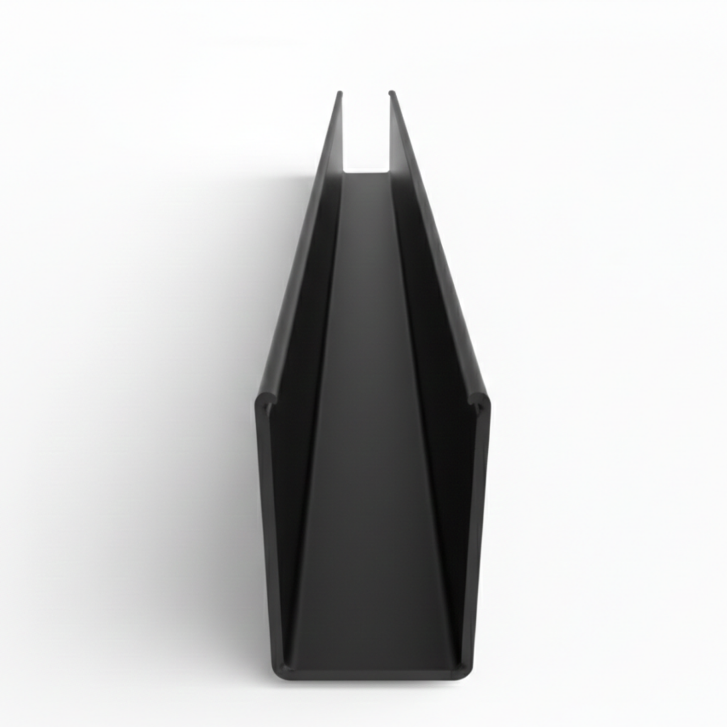 1 in. x 5/8 in. x 72 in. Black Aluminum U-Channel