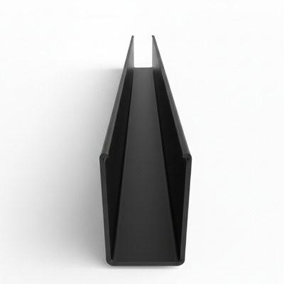 1 in. x 5/8 in. x 95 in. Black Aluminum U-Channel