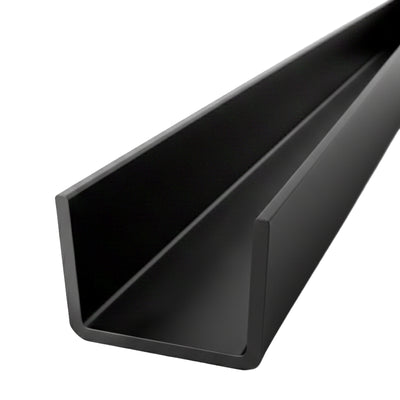 1/2 in. x 5/8 in. x 95 in. Black Aluminum U-Channel