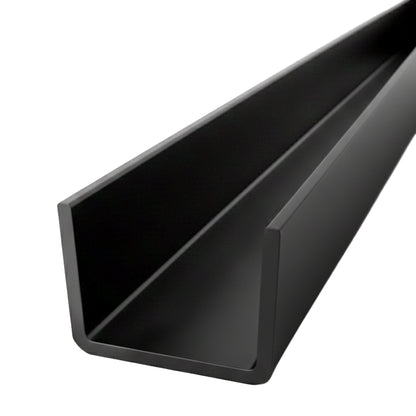 1/2 in. x 5/8 in. x 95 in. Black Aluminum U-Channel