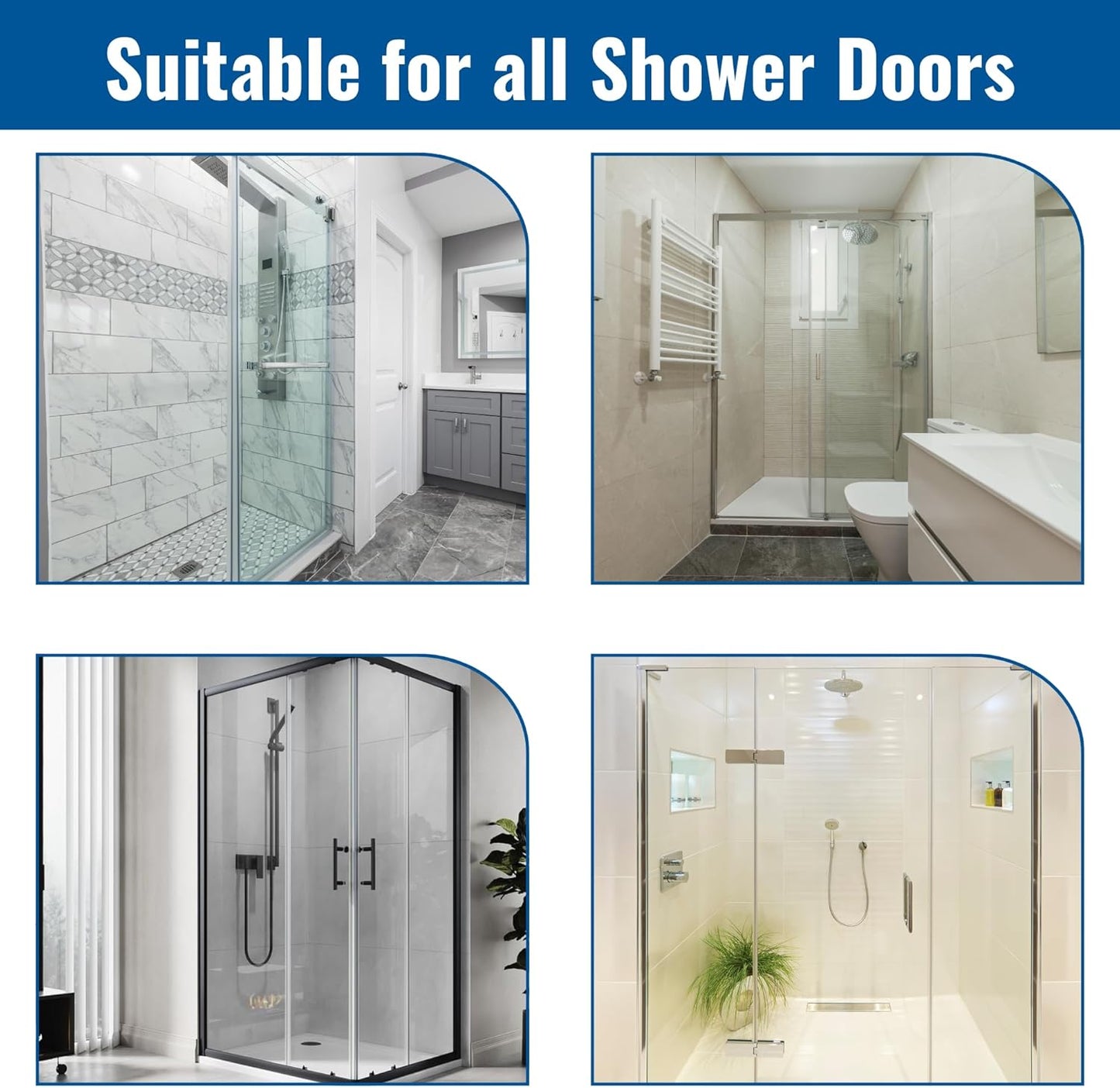 Clear Shower Door Side Jamb Seal for 3/8 in Glass Doors 95 in