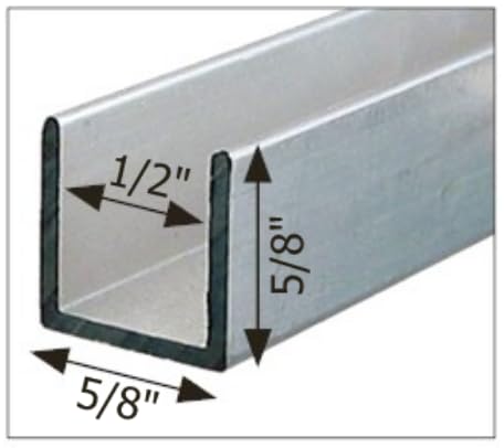 72 in Aluminum Guide Channel for Sliding Folding Pocket Doors